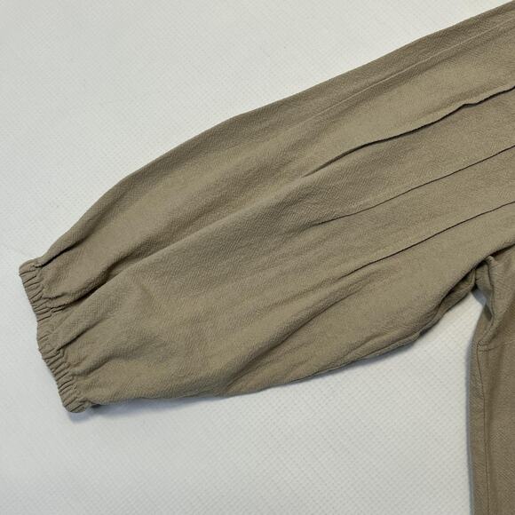 Soft Surroundings Sweater Womens Medium Tan Textured Pullover 3/4 Sleeve Cotton - Picture 12 of 12